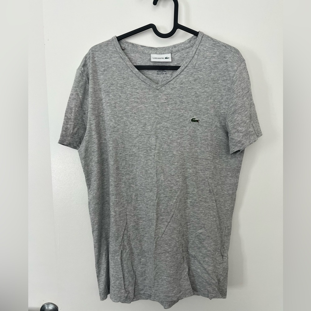 Men’s gray Lacoste v neck